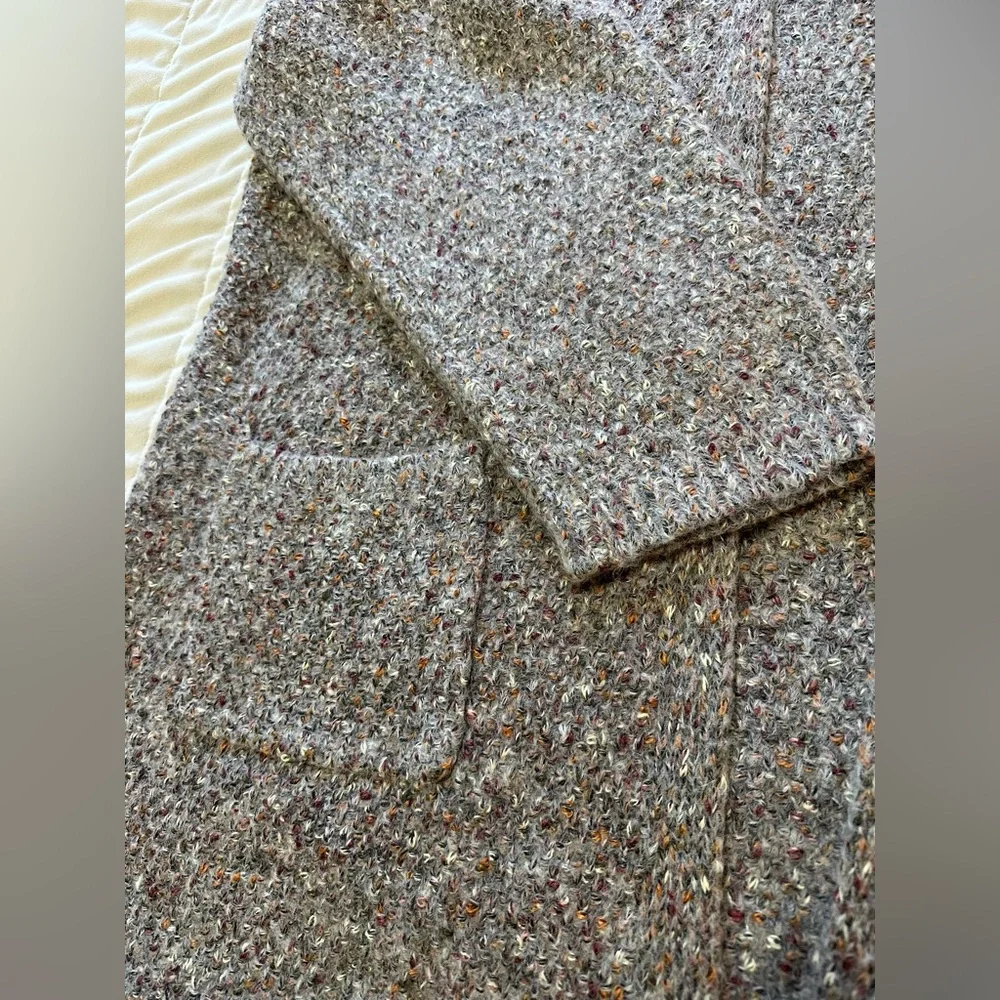 🩶TORRID Gray Marled Fuzzy Wool Knit Cardigan - Picture 8 of 16